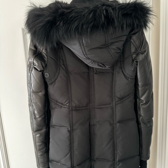 Rudsak Black Fur on Black Jacket in size S - Picture 3 of 10